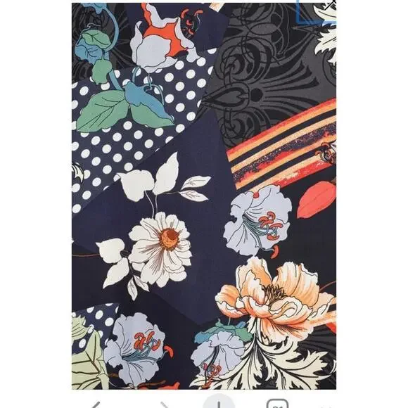 Lulus‎ Women’s Navy Floral Print Maxi Dress Sz S New Short Sleeve Garden Party ￼ - Picture 3 of 14